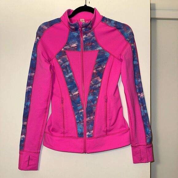 Ivivva Kids Girls Athletic Zipper Track Jacket Bright Pink Purple Gently Worn - Picture 1 of 11
